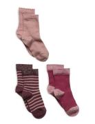 Mp Denmark Dagmar Socks - 3-Pack Rosa