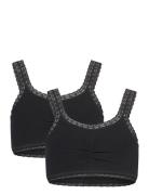 Rosemunde Kids Organic Bra Top 2-Pack Svart