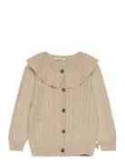 Petit Piao Cardigan Knit Cabel Collar Beige