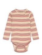 Petit Piao Body L/S Modal Multi Striped Rosa