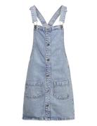 Mango Short Denim Pinafore Blå