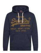 Superdry Classic Vl Graphic Hoodie Marinblå