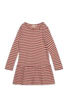 Petit Piao Dress L/S Modal Striped Röd