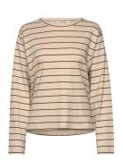 Soft Rebels Srhella Striped Ls T-Shirt Gots Beige