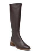 ANGULUS Boots - Block Heel With Zipper Brun