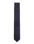 Lindbergh Black Polyester Tie 5 Cm Marinblå