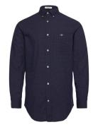 GANT Reg Micro Print Shirt Marinblå