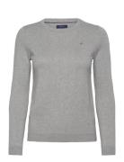 GANT Cotton C-Neck Grå