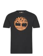 Timberland Kennebec River Tree Logo Short Sleeve Tee Black/Wheat Boot ...