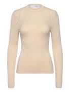 Selected Femme Slfcabala Ls Knit O-Neck Kräm