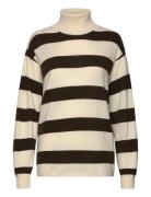 Mads Nørgaard Eco Wool Stripe Kally Sweater Kräm