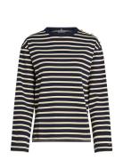 Tommy Hilfiger Rlx Gold Btn Stripe C-Nk Ls Marinblå