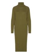 YAS Yasmavi Knit Midi Rollneck Dress Noos Grön