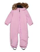 ISBJÖRN Of Sweden Toddler Padded Jumpsuit With Fur Rosa