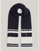 Tommy Hilfiger Th Naval Cable Scarf Marinblå