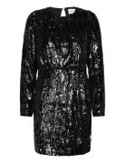 Selected Femme Slfari-Colyn Ls Short Sequins Dress B Svart