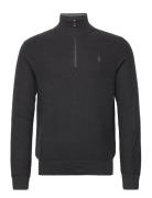 Polo Ralph Lauren Mesh-Knit Cotton Quarter-Zip Sweater Svart