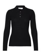 Rosemunde Long Sleeve Knit Polo Svart