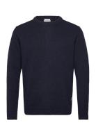 Lindbergh Lambswool O-Neck Knit Marinblå