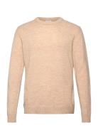 Lindbergh Lambswool O-Neck Knit Beige