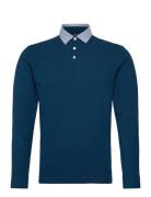 Hackett London Woven Collar Ls Blå