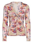 Stella Nova Printed Jersey Top Beige