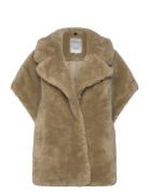 Dante6 Cheedo Faux Fur Waistcoat Beige