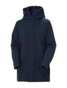 Helly Hansen W Victoria Ins Mid Rain Jacket Marinblå