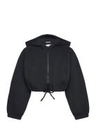 Tom Tailor Cropped Cutline Hoody Jacket Svart