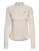 New Balance Athletics Heat Grid Half Zip Beige