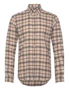 Morris Soft Check Flannel-Slim Fit Beige