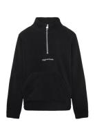 Jack & J S Jorvesterbro Fleece Quarter Zip No Jnr Svart