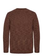 Mos Mosh Gallery Mmglaporte Melange Crew Neck Knit Brun