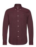 Morris Watts Flannel Shirt-Slim Fit Burgundy