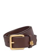 Lauren Ralph Lauren Logo-Keeper Leather Belt Brun