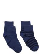 GANT Gant Striped Socks 2-Pack Marinblå