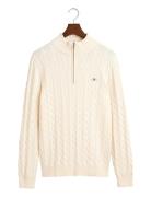 GANT Cotton Cable Half Zip Kräm