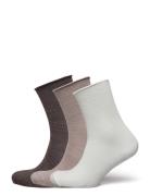 Lindex Sock 3 P Merino Roll Edge Beige