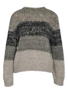 NOISY MAY Nmnanna L/S O-Neck Knit Fwd Grå