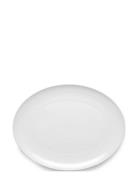 Lyngby Porcelæn Rhombe Oval Serving Dish 42X32 White Vit