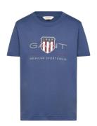 GANT Archive Shield Ss T-Shirt Blå