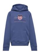 GANT Archive Shield Hoodie Blå