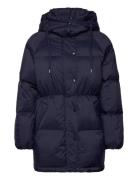 GANT Mid Length Down Jacket Marinblå