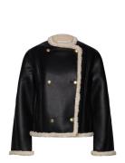 GANT Faux Shearling Short Jacket Svart