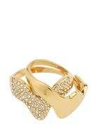 Pilgrim Connect Recycled 2-In-1 Set Crystal Rings Guld