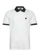 Lyle & Scott Tonal Ringer Polo Shirt Vit