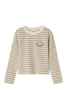 Name It Nkflopine Ls Slim Short Top Beige