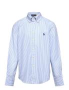 Ralph Lauren Kids Striped Cotton Poplin Shirt Blå