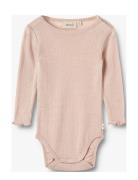 Wheat Wool Silk Body L/S Liea Rosa