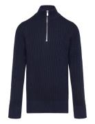 Jack & J S Jprblaliam Knit Half Zip Bf Jnr Marinblå